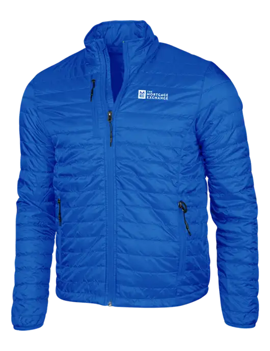 The Mortgage Exchange Dark Royal Blue Puffy Packable Jacket w/Mortgage Exchange Logo