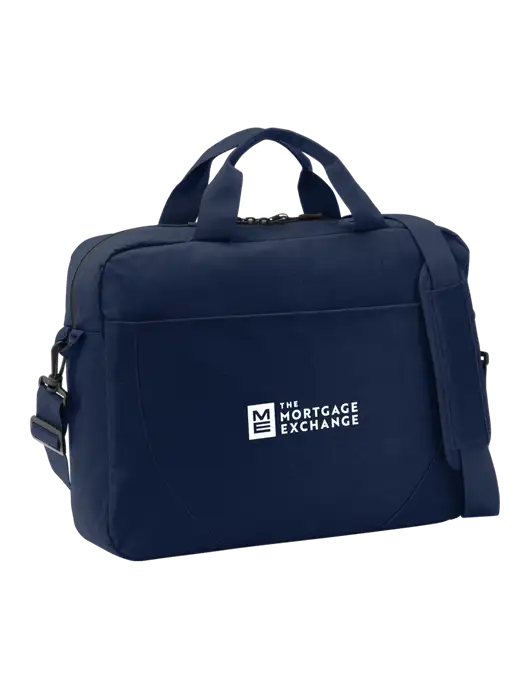 The Mortgage Exchange Access River Blue Navy Briefcase w/Mortgage Exchange Logo