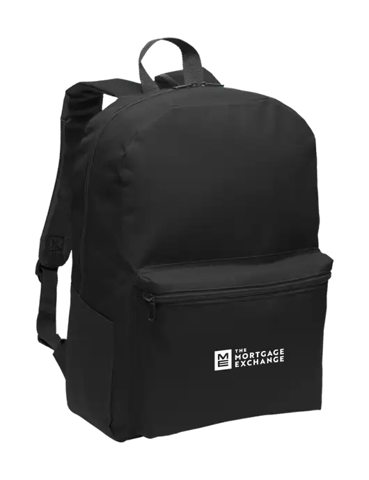 The Mortgage Exchange Casual Black Lightweight Laptop Backpack w/Mortgage Exchange Logo