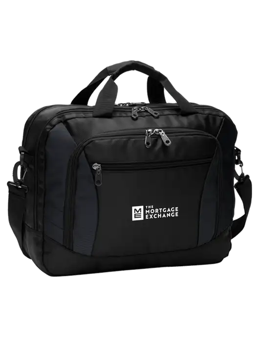 The Mortgage Exchange Commuter Black Laptop Briefcase w/Mortgage Exchange Logo