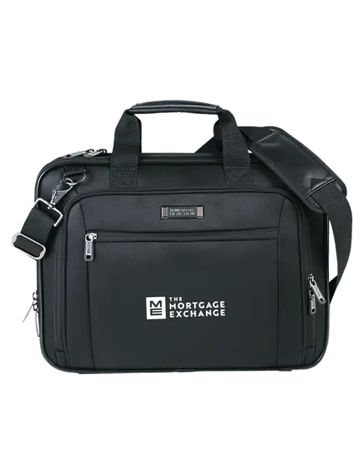 The Mortgage Exchange Kenneth Cole® Black TSA Friendly Trolley Sleeve Laptop Case w/Mortgage Exchange Logo