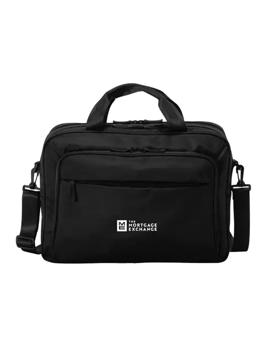 The Mortgage Exchange Travel Exec Black Laptop Briefcase w/Mortgage Exchange Logo
