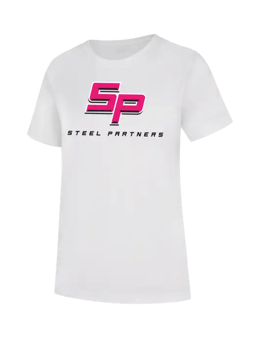 Steel Partners  Womens White PosiCharge Competitor Tee w/Steel Partners Logo