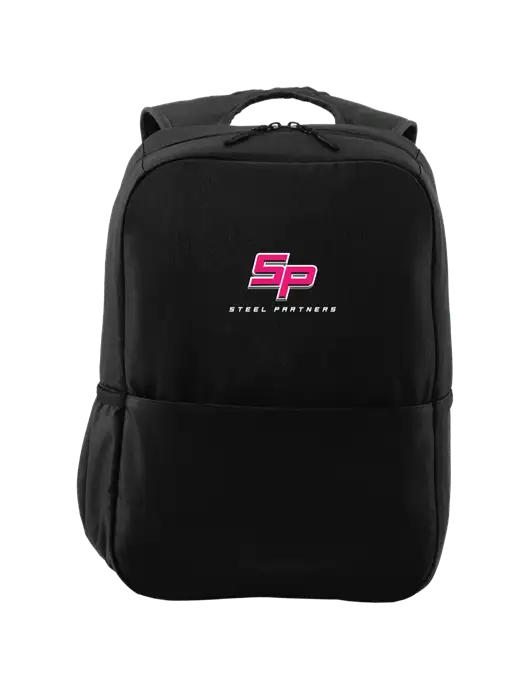 Steel Partners Access Square Laptop Black Backpack w/Steel Partners Logo