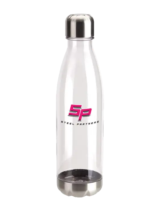 Steel Partners Bayside Tritan™ Clear 25 oz Bottle with Stainless Base and Cap w/Steel Partners Logo
