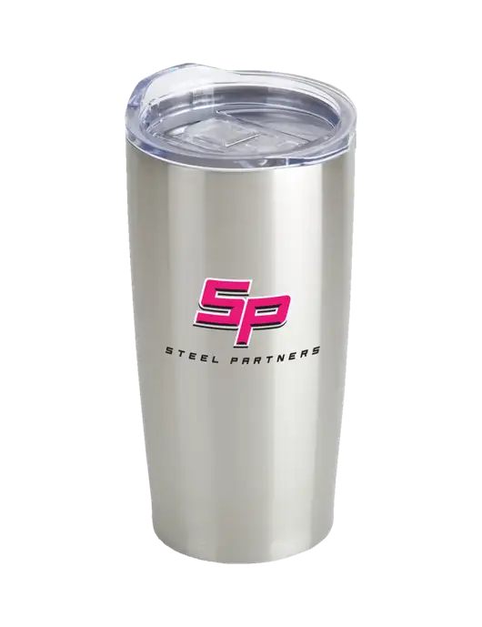 Steel Partners Society Silver 20 oz Insulated Tumbler w/Steel Partners Logo