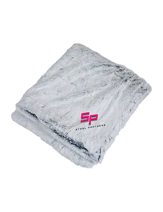 Steel Partners Faux Fur Marshmallow Blanket w/Steel Partners Logo