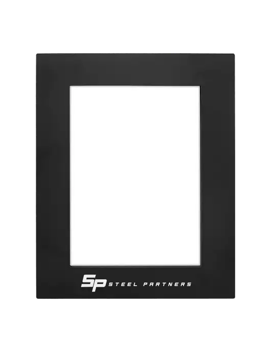 Steel Partners Black Aluminum Photo Frame, 5 x 7 w/Steel Partners Logo