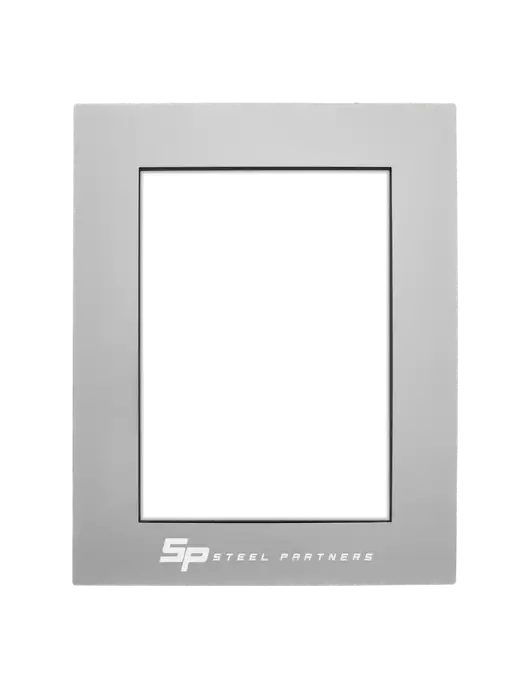 Steel Partners Grey Aluminum Photo Frame, 5 x 7 w/Steel Partners Logo