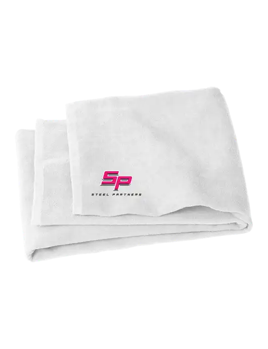 Steel Partners White Beach Towel w/Steel Partners Logo