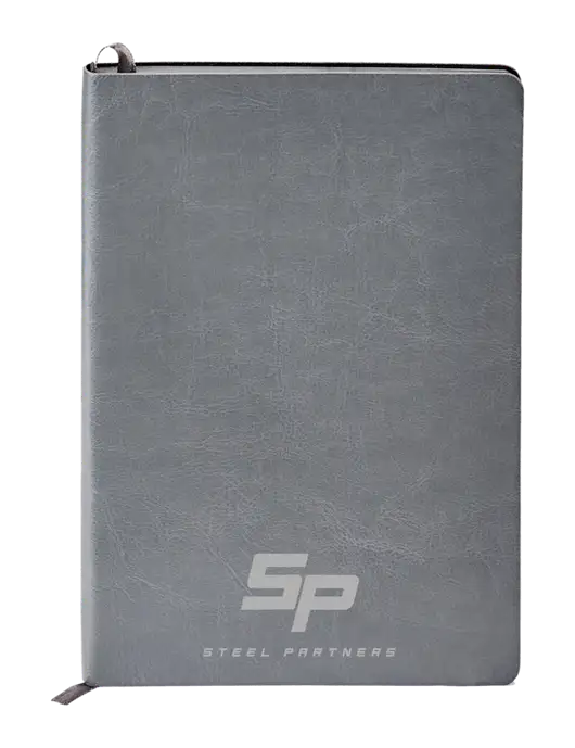 Steel Partners Fabrizio Grey Soft Cover 5.75 x 8.125 Journal w/Steel Partners Logo