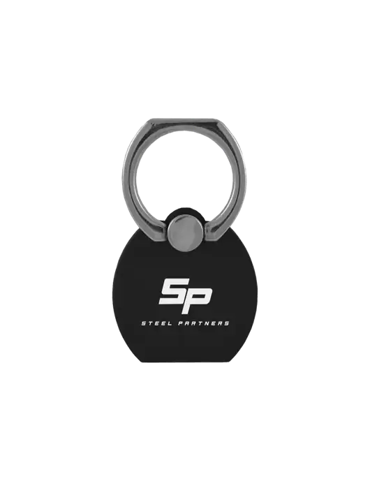 Steel Partners Black/Silver Phone Ring w/Steel Partners Logo