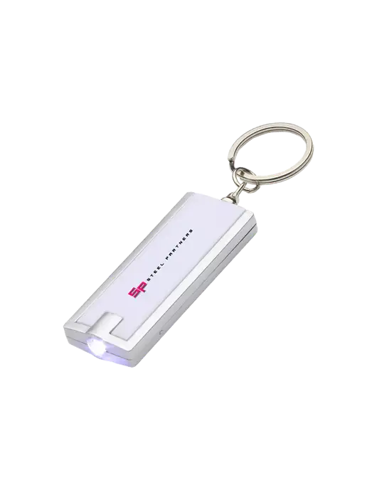 Steel Partners Simple Touch White LED Key Chain w/Steel Partners Logo