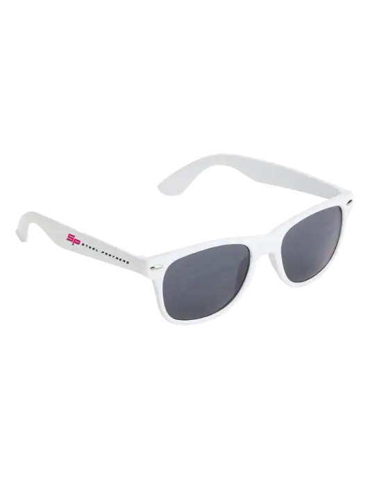 Steel Partners Daytona White Sunglasses w/Steel Partners Logo