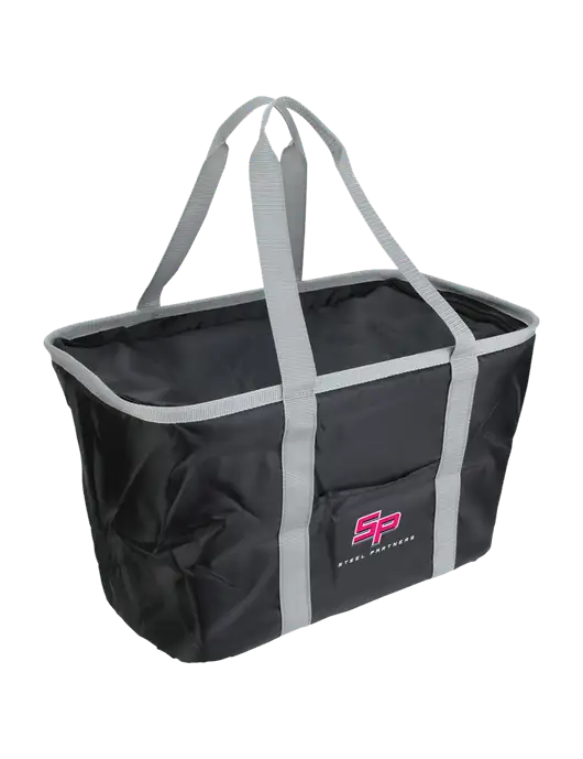Steel Partners Venture Out Black Collapsible Cooler Bag w/Steel Partners Logo