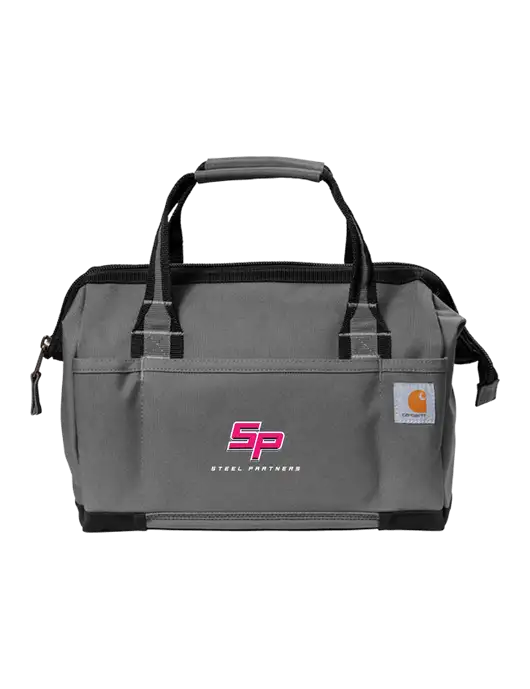 Steel Partners Carhartt® Foundry Series 14” Grey Tool Bag w/Steel Partners Logo