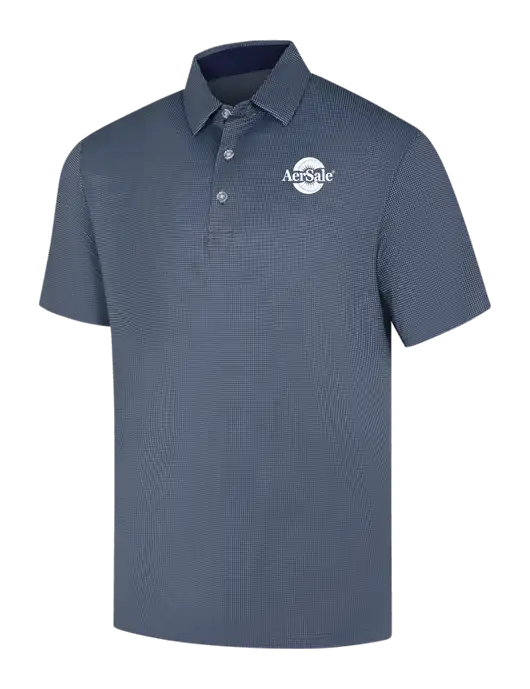 AerSale Callaway Navy Fashion Gingham Polo w/AerSale Logo