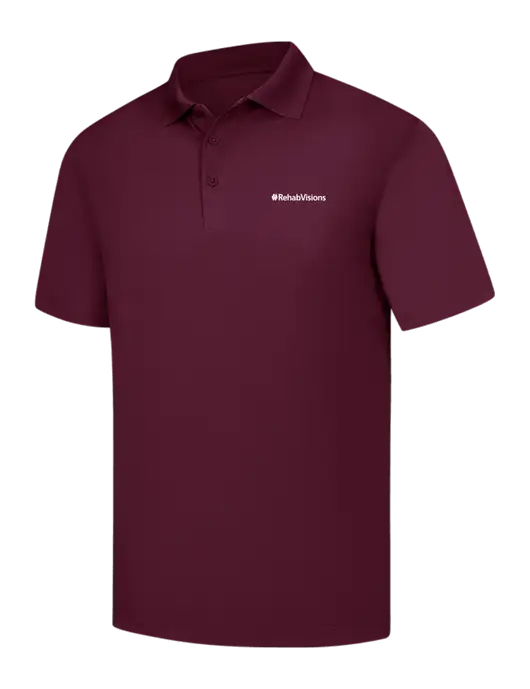 RehabVisions Maroon Micropique Sport-Wick Polo w/RehabVisions Logo
