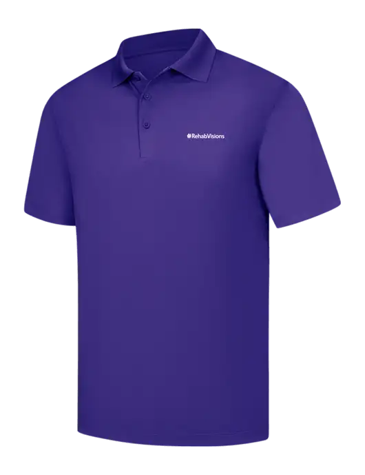 RehabVisions Purple Micropique Sport-Wick Polo w/RehabVisions Logo
