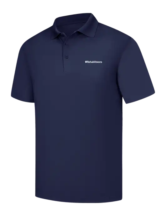 RehabVisions Navy Micropique Sport-Wick Polo w/RehabVisions Logo
