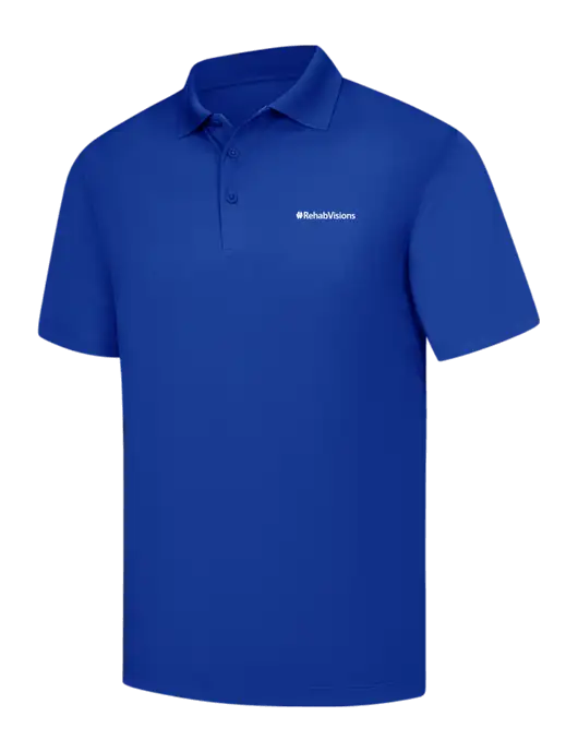 RehabVisions Royal Micropique Sport-Wick Polo w/RehabVisions Logo