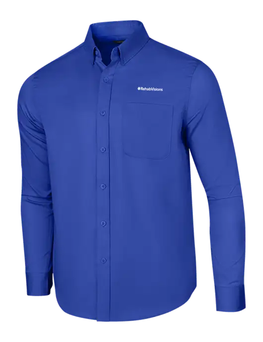 RehabVisions Long Sleeve Royal Blue Superpro React Twill Shirt w/RehabVisions Logo
