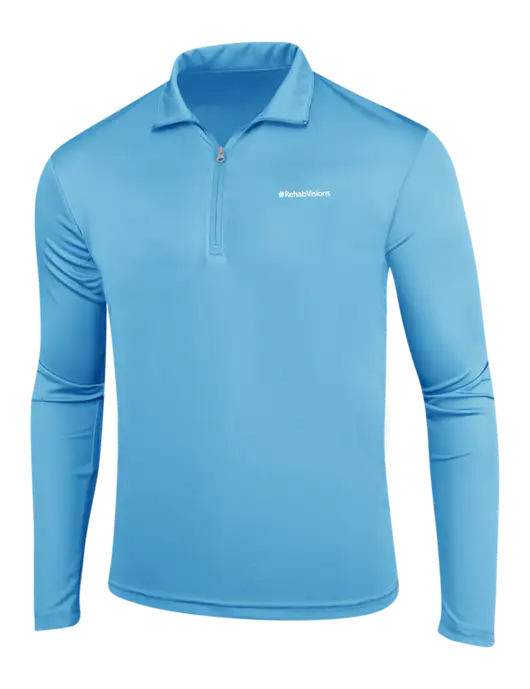 RehabVisions Sapphire Blue PosiCharge Competitor 1/4 Zip Pullover w/RehabVisions Logo