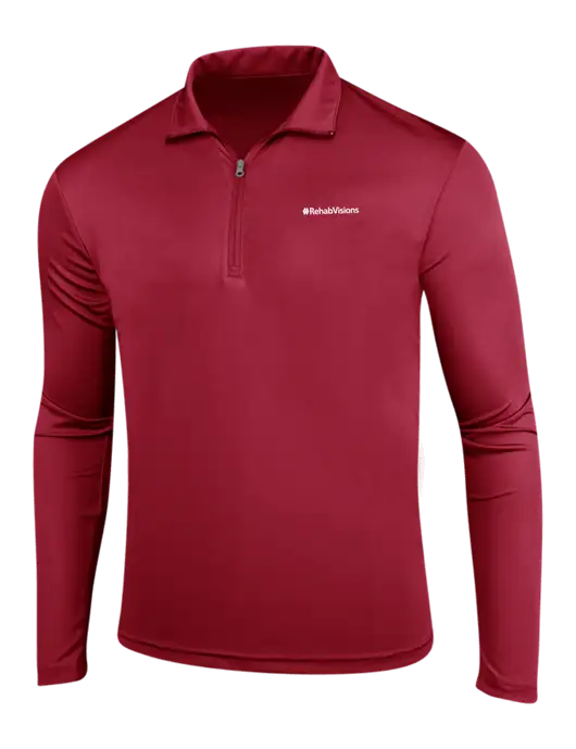RehabVisions Red PosiCharge Competitor 1/4 Zip Pullover w/RehabVisions Logo