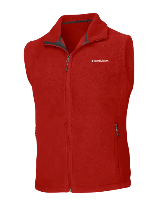RehabVisions Red Fleece Vest w/RehabVisions Logo