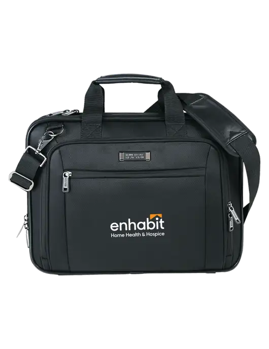 Enhabit Kenneth Cole® Black TSA Friendly Trolley Sleeve Laptop Case w/Enhabit Logo