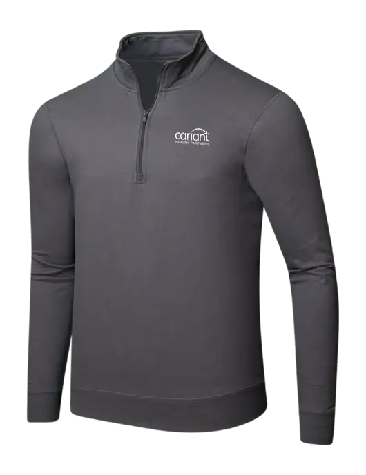 Cariant Charcoal 8.5 oz Ring Spun 1/4 Zip Pullover Sweatshirt w/Cariant Logo