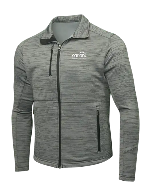 Cariant Medium Grey Digi Stripe Fleece Jacket w/Cariant Logo