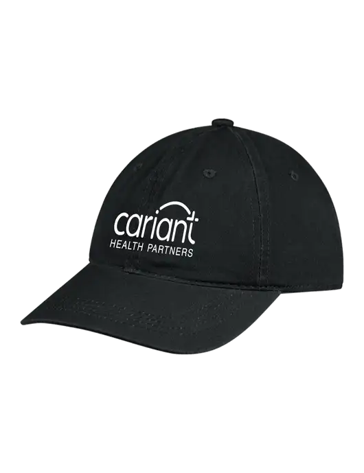 Cariant Garment Washed Unstructured Twill Black Cap w/Cariant Logo
