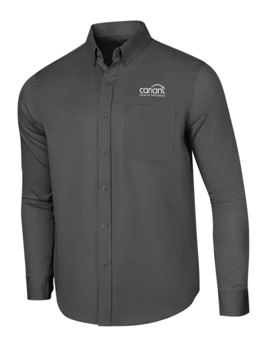 Cariant Long Sleeve Dark Grey Superpro React Twill Shirt w/Cariant Logo