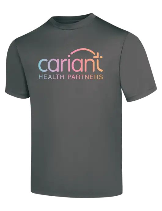 Cariant Dark Grey PosiCharge Competitor Tee w/Cariant Logo