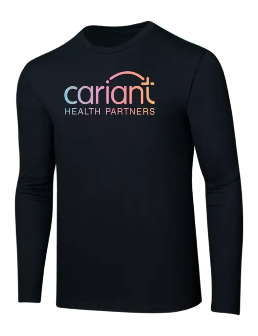 Cariant Ring Spun Jet Black 4.5 oz Long Sleeve T-Shirt w/Cariant Logo