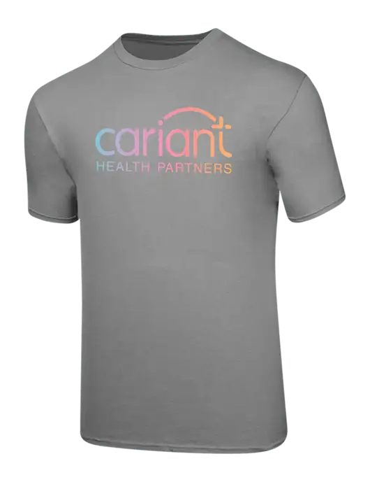 Cariant Ring Spun Medium Grey 4.5 oz T-Shirt w/Cariant Logo