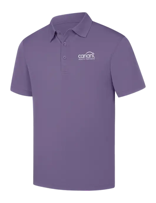 Cariant Purple Heather Contender Polo w/Cariant Logo