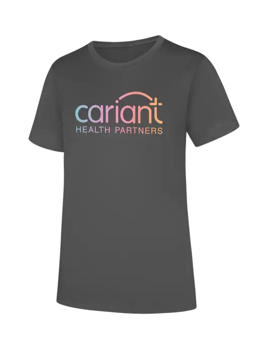 Cariant  Womens Dark Grey PosiCharge Competitor Tee w/Cariant Logo