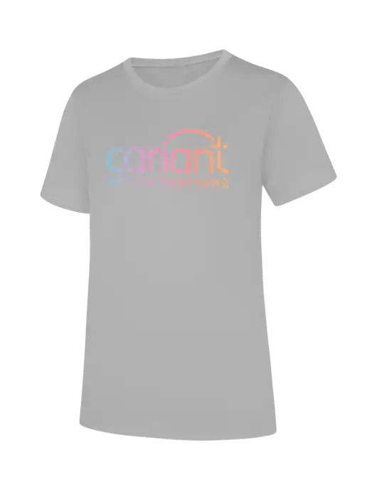 Cariant  Womens Light Grey PosiCharge Competitor Tee w/Cariant Logo