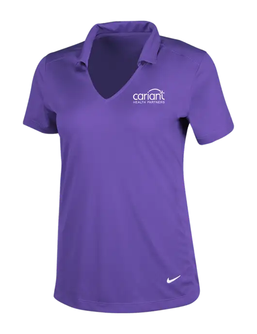 Cariant NIKE Purple Womens Dri-Fit Vertical Mesh Polo w/Cariant Logo