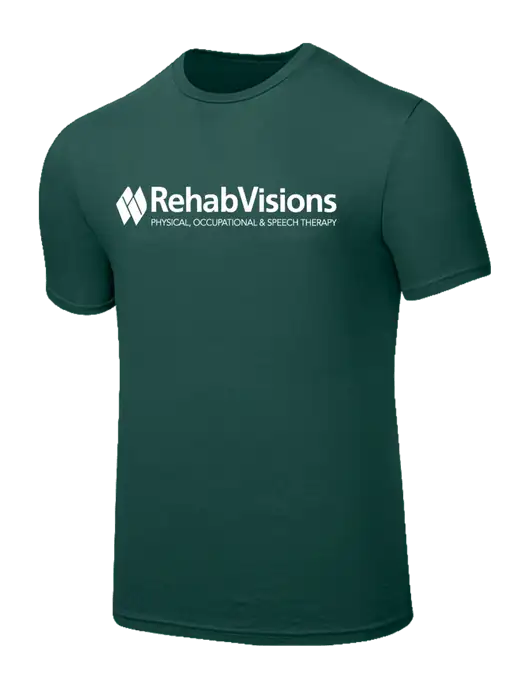 RehabVisions Seriously Soft Dark Green T-Shirt w/RehabVisions Logo