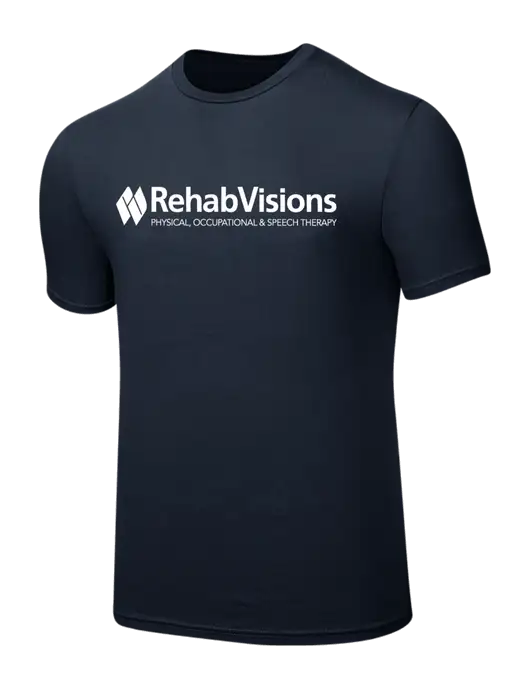 RehabVisions Seriously Soft Navy T-Shirt w/RehabVisions Logo
