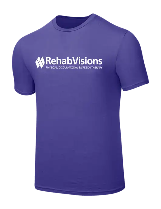 RehabVisions Seriously Soft Purple T-Shirt w/RehabVisions Logo