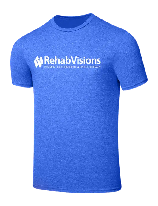 RehabVisions Seriously Soft Royal Frost T-Shirt w/RehabVisions Logo