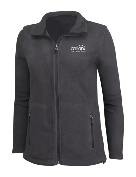 Cariant Womens Fleece Dark Grey Jacket w/Cariant Logo