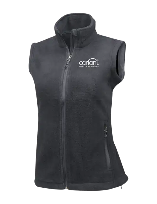 Cariant Medium Grey Womens Fleece Vest w/Cariant Logo
