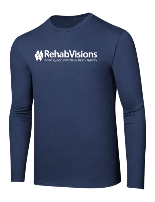 RehabVisions Ring Spun Navy 4.5 oz Long Sleeve T-Shirt w/RehabVisions Logo