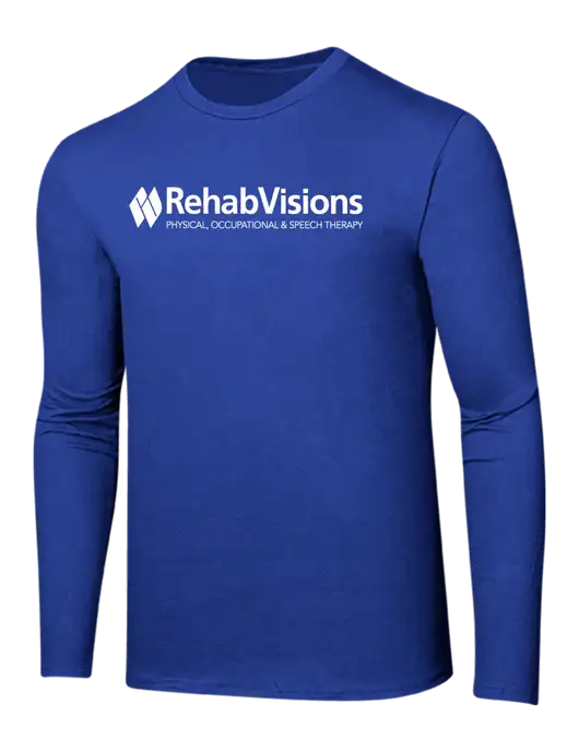RehabVisions Ring Spun True Royal 4.5 oz Long Sleeve T-Shirt w/RehabVisions Logo
