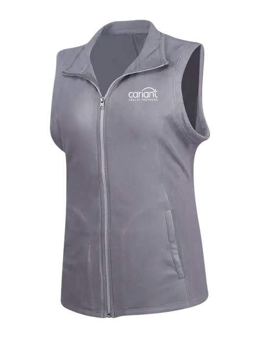 Cariant Medium Grey Womens Microfleece Vest w/Cariant Logo